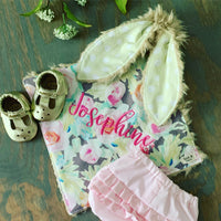 Watercolor Petals Bunny