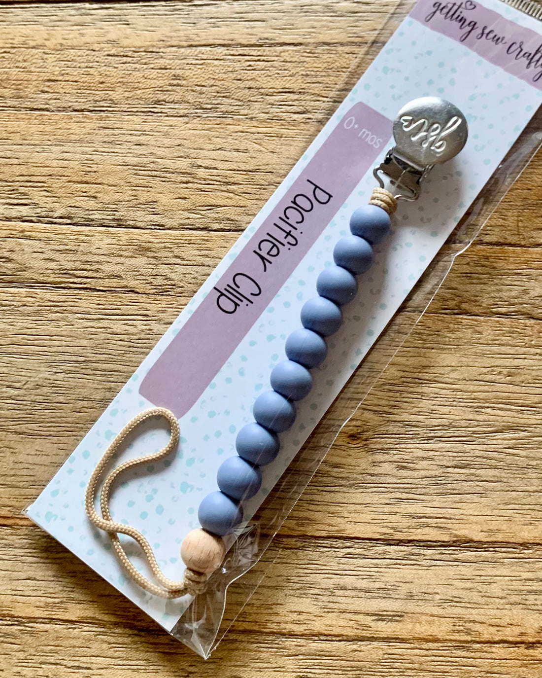 Periwinkle + Wood Clip
