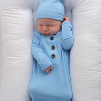 BABY BLUE | gown + hat set