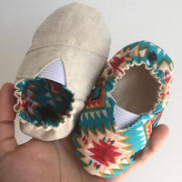 AZTEC + LINEN Reversible Moccasins