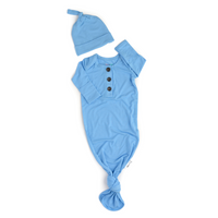 BABY BLUE | gown + hat set