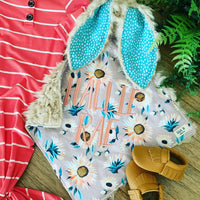 Peachy Sunflowers Bunny