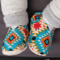 AZTEC + LINEN Reversible Moccasins