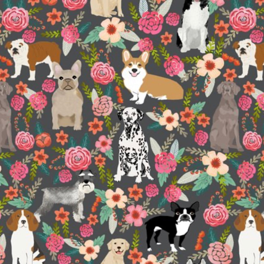 Floral Dogs Bunny