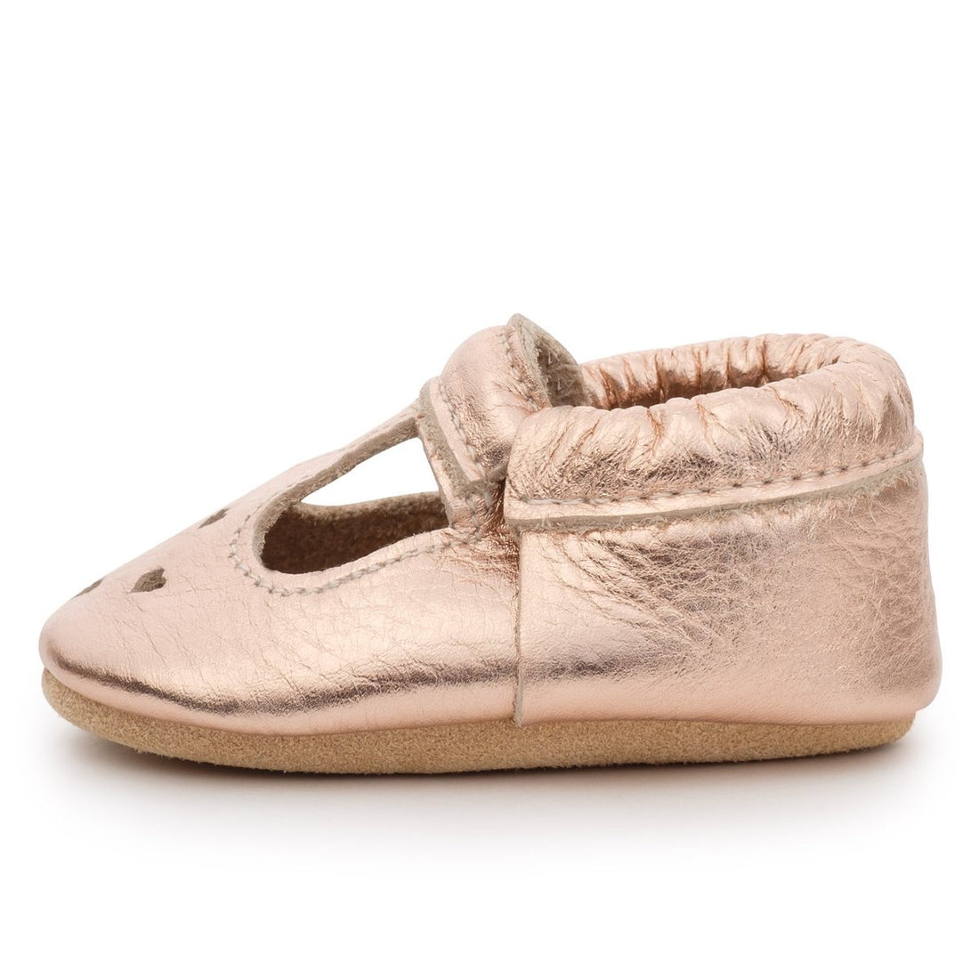 ROSE GOLD MARY JANE | Genuine Leather Moccasins