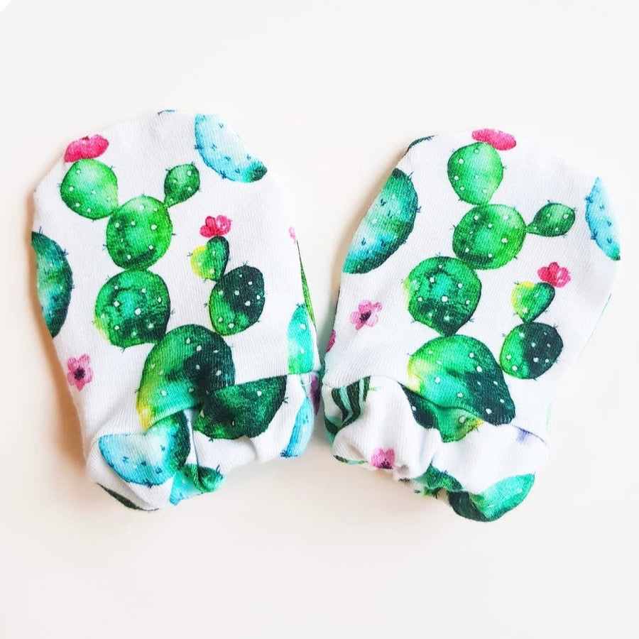 CACTUS FLOWERS mittens [0-3 months]